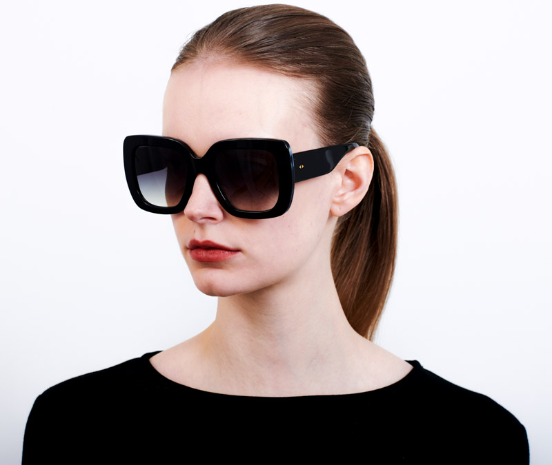 Alexis Amor Bibi Sunglasses In Gloss Piano Black Marble