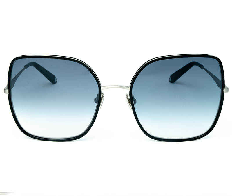Alexis Amor India sunglasses in Matte Silver Matt Black