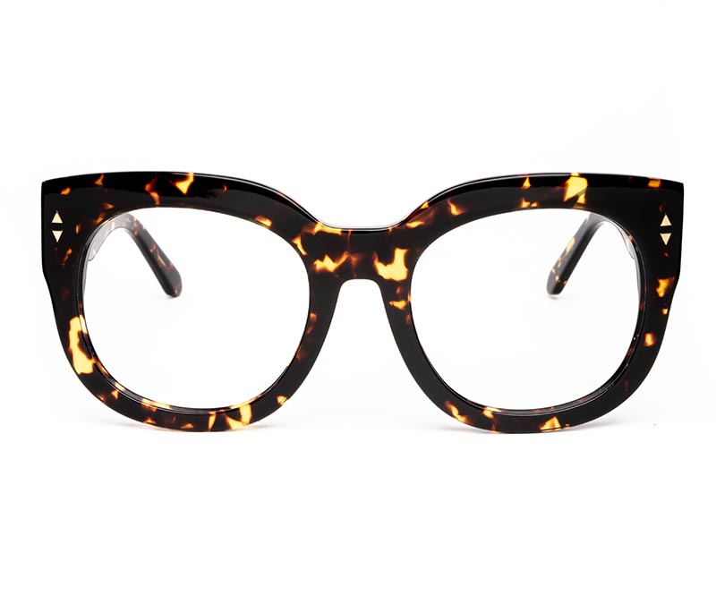 Alexis Amor Jojo frames in Gloss Black Amber Fleck