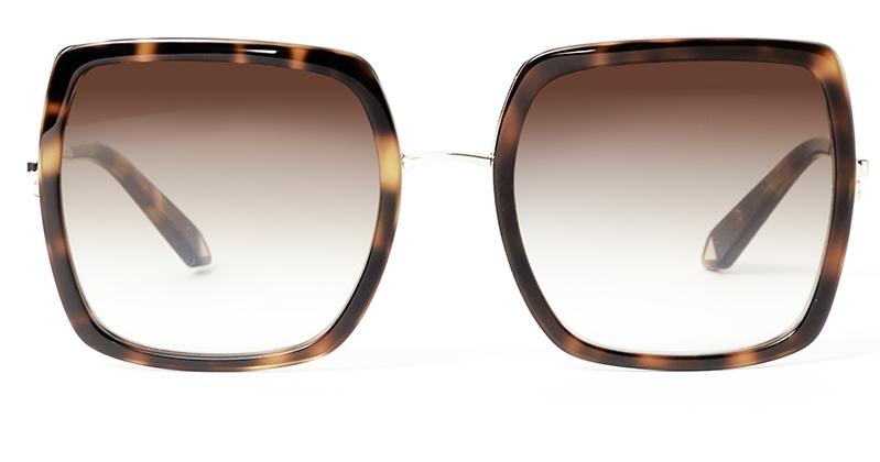 Alexis Amor Macy sunglasses in Mirror Gold + Deep Dark Tortoise