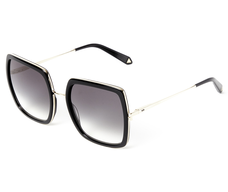 Alexis Amor Macy sunglasses in Mirror Gold + Gloss Piano Black
